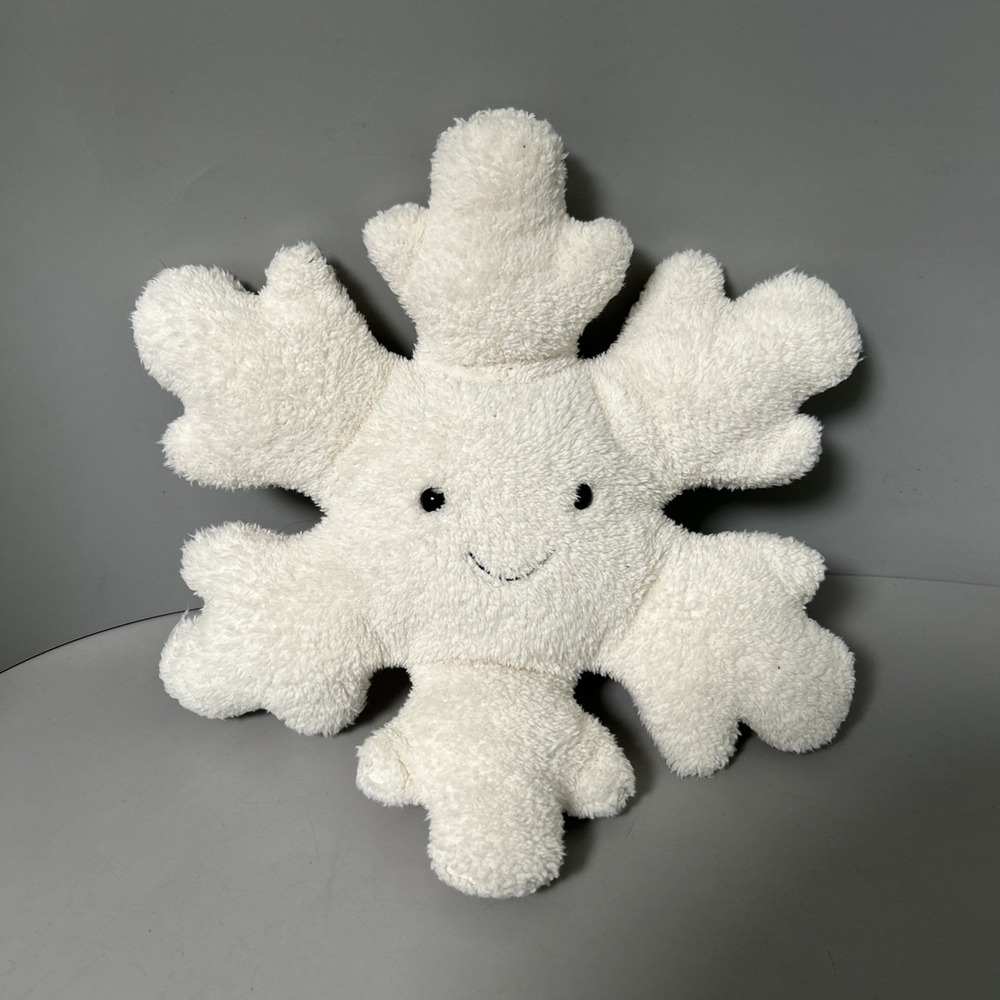 Jellycat Amuseables White Winter Snowflake Medium 12" Preowned